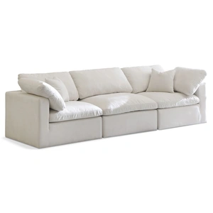 Meridian Furniture Plush 105-inch Velvet Standard Comfort Modular Sofa