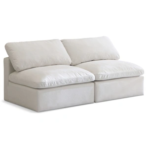 Meridian Furniture Plush 70-inch Velvet Standard Comfort Modular Armless Sofa