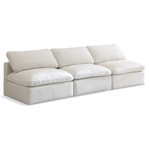 Meridian Furniture Plush 105-inch Velvet Standard Comfort Modular Armless Sofa