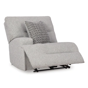 Ashley Furniture Acklen Place 5-Piece L-Shaped Polyester Power Reclining Sectional, Pewter
