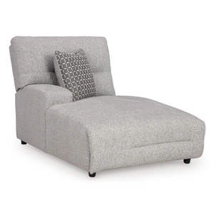 Ashley Furniture Acklen Place 3-Piece Polyester Power Reclining Sectional Sofa w/LAF Chaise & Console, Pewter