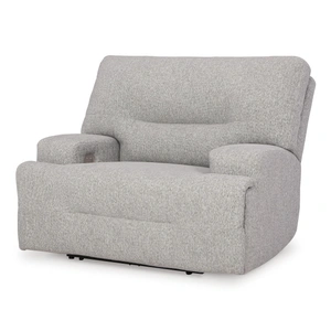 Ashley Furniture Acklen Place Polyester Wide Seat Power Recliner w/Adjustable Headrest