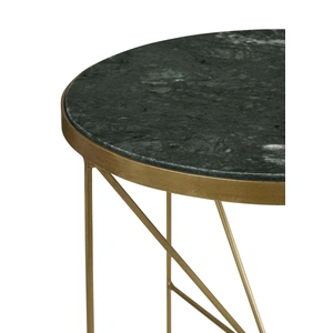 Coaster Eliska Round Accent Table with Marble Top, Green Marble/Antique Gold