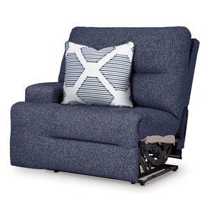 Ashley Furniture Acklen Place 5-Piece L-Shaped Polyester Power Reclining Sectional, Navy