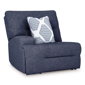 Ashley Furniture Acklen Place 2-Piece Polyester Modular Power Reclining Loveseat, Navy