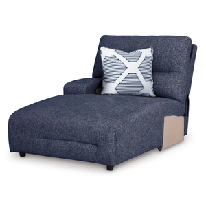 Ashley Furniture Acklen Place 3-Piece Polyester Power Reclining Sectional Sofa w/LAF Chaise & Console, Navy