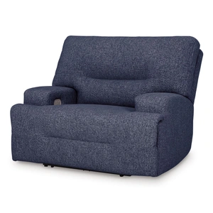 Ashley Furniture Acklen Place Polyester Wide Seat Power Recliner w/Adjustable Headrest