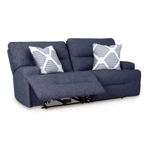 Ashley Furniture Acklen Place 2-Piece Polyester Modular Power Reclining Loveseat, Navy