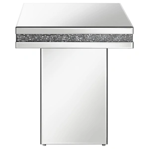 Coaster Elora Pedestal Square Top Mirrored Accent Table