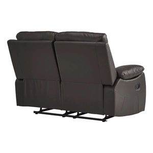 Homelegance Dawson Faux Leather Double Reclining Loveseat, Brown