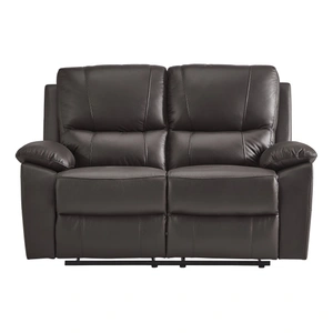 Homelegance Dawson Faux Leather Double Reclining Loveseat, Brown