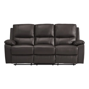 Homelegance Dawson Faux Leather Double Reclining Sofa, Brown