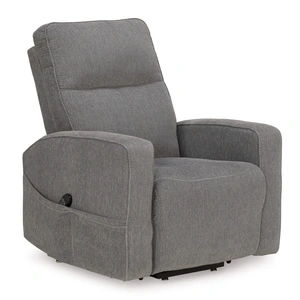 Ashley Furniture Starganza Polyester Power Lift Recliner Chair in Gray