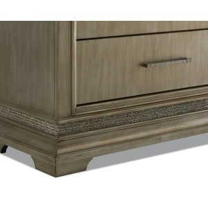 Klaussner Sophia Wood Double Dresser w/6 Drawers, Platinum