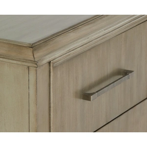 Klaussner Sophia Wood 2 Drawer Nightstand w/USB, Platinum