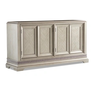 Klaussner Sophia Wood Buffet w/4 Doors, Platinum