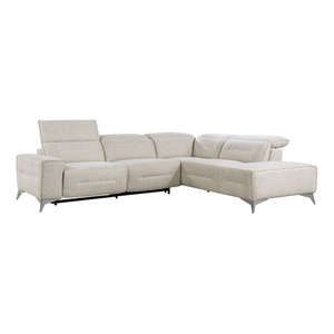 Homelegance Adahlia Chenille 2-Piece Power Reclining Sectional with Right Chaise, Sand