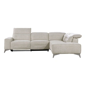 Homelegance Adahlia Chenille 2-Piece Power Reclining Sectional with Right Chaise, Sand