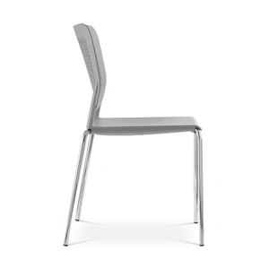 NARBUTAS Wait Set of Conference Chairs w/Chrome-Plated Four-Leg Steel Frame