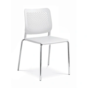 NARBUTAS Wait Conference Chair w/Chrome-Plated Four-Leg Steel Frame