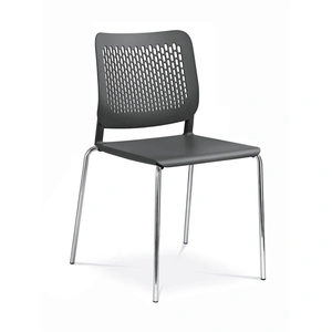 NARBUTAS Wait Set of Conference Chairs w/Chrome-Plated Four-Leg Steel Frame