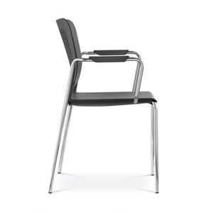 NARBUTAS Wait Conference Chair w/Armrests, Chrome-Plated Four-Leg Steel Frame