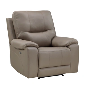 Homelegance LeGrande Microfiber Fabric Power Reclining Chair in Taupe