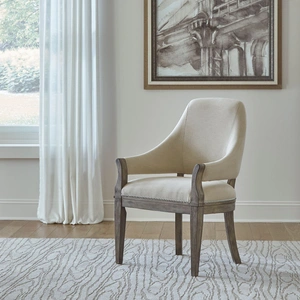Liberty Furniture Westfield Fabric/Wood Arm Chair, Havana Brown (Set of 2)