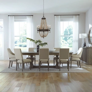 Liberty Furniture Westfield Extendable Trestle Dining Set | Traditional Wood, Havana Brown