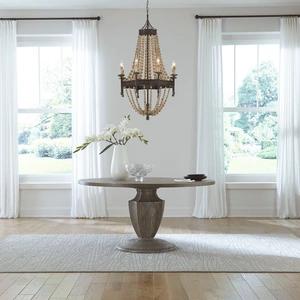 Liberty Furniture Westfield Round Wood Dining Table, Havana Brown