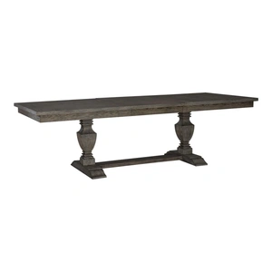 Liberty Furniture Westfield Rectangular Wood Extendable Trestle Dining Table, Havana Brown