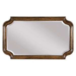 Kincaid Portolone Rectangular Wood Bureau Mirror, Truffle