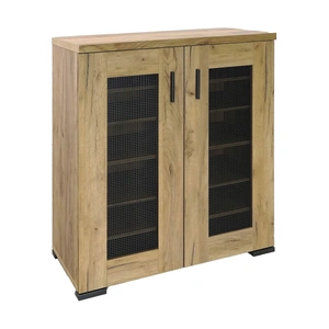 Coaster Bristol Accent Cabinet with Metal Mesh Door, Golden Oak
