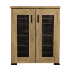 Coaster Bristol Accent Cabinet with Metal Mesh Door, Golden Oak