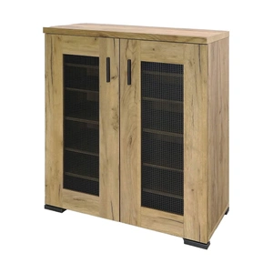 Coaster Bristol Accent Cabinet with Metal Mesh Door, Golden Oak
