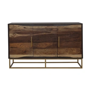 Coaster Zara 2-drawer Wood Accent Cabinet, Black Walnut/Gold