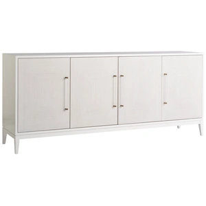 Universal Furniture Desert Rose Wood Sideboard w/4 Doors, White Lacquer