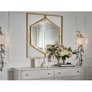 Universal Furniture Love Joy Bliss Metal Mirror, Soft Gold Metal