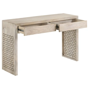 Coaster Rickman Rectangular 2-drawer Wood Console Table, White Washed