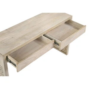 Coaster Rickman Rectangular 2-drawer Wood Console Table, White Washed