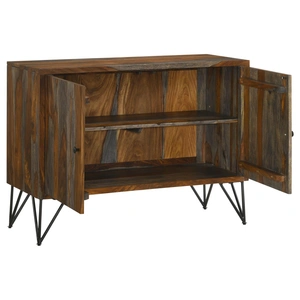 Coaster Macon 2-door Wood Veneer Accent Cabinet, Sheesham Grey