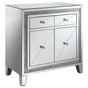 Coaster Arwen 2-drawer Mirrored Accent Cabinet with LED Lighting