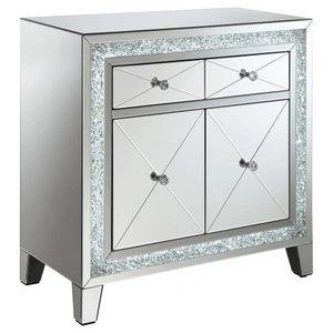 Coaster Arwen 2-drawer Mirrored Accent Cabinet with LED Lighting