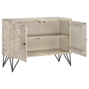 Coaster Maille 2-door Wood Veneer Accent Cabinet, White Washed