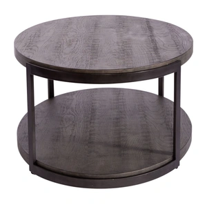 Liberty Furniture Modern View Oval MDF/Metal Cocktail Table, Gauntlet Gray