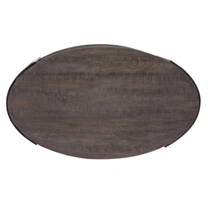 Liberty Furniture Modern View Oval MDF/Metal Cocktail Table, Gauntlet Gray
