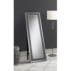 Coaster Carisi Rectangular Standing Mirror with LED Lighting in Silver