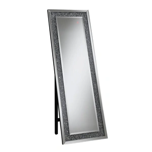 Coaster Carisi Rectangular Standing Mirror with LED Lighting in Silver