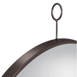 Coaster Gwyneth Round Wall Mirror, Black Nickel
