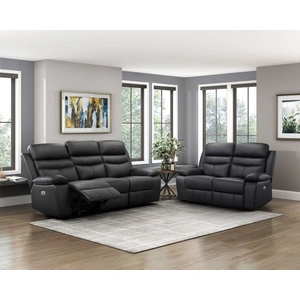 Homelegance Hancock Leather Power Double Reclining Living Room Set